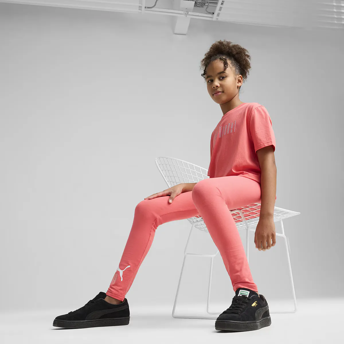Детские леггинсы ESS 2 COLOR No.1 с логотипом? Леггинсы Puma G, оранжевый — фото 2