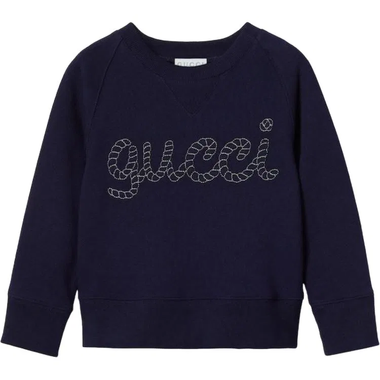 Свитшот SS25 Dark Blue Kids' GUCCI