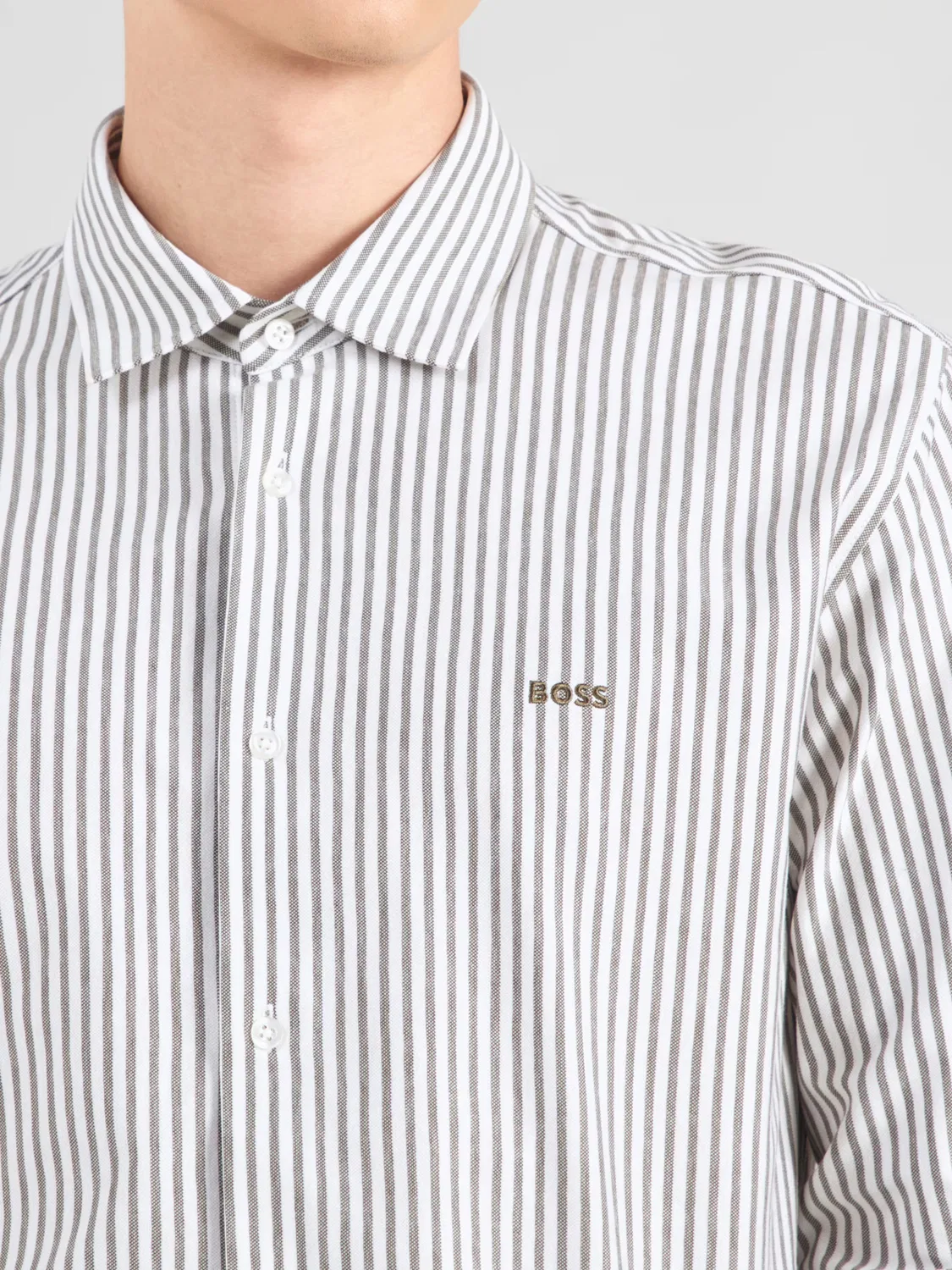 Рубашка Boss Regular fit Button Up Shirt Mysoft_2 цвета хаки — фото 2