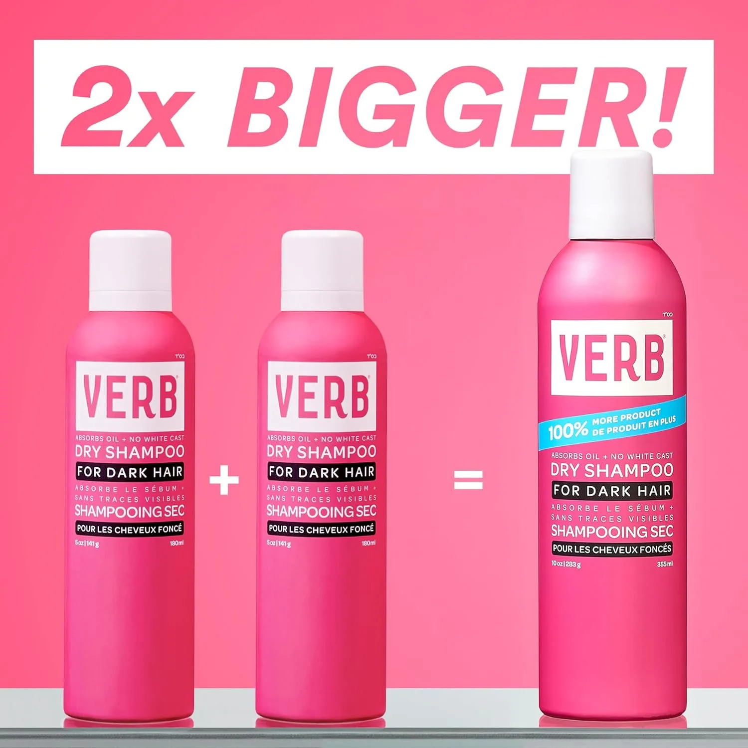 VERB Dry Shampoo Dark - освежающий сухой шампунь-спрей для темных тонов, абсорбирует жир и продлевает укладку, Vegan, без парабенов и сульфатов 283.50 г (1 шт.) — фото 2
