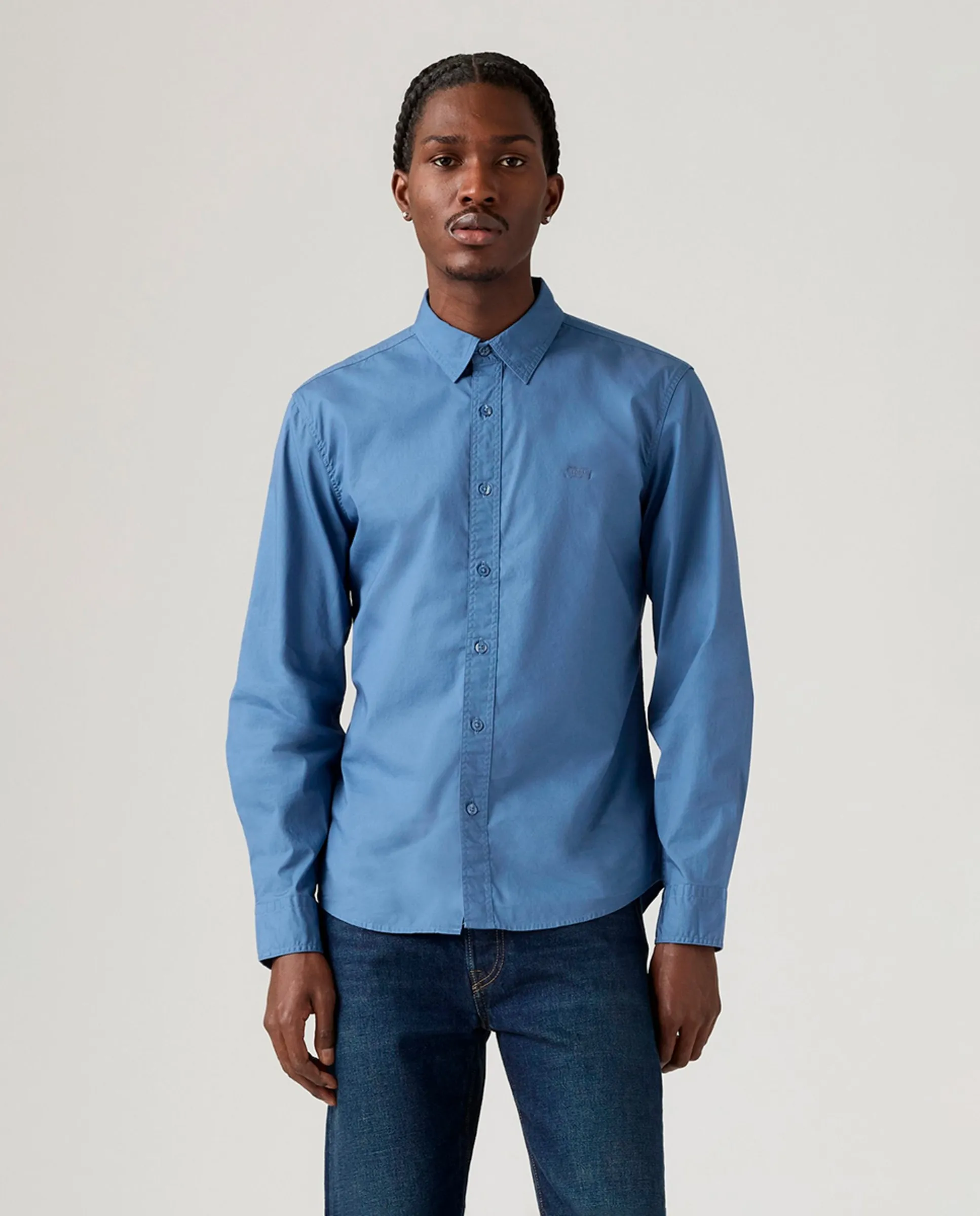 

Мужская рубашка с длинным рукавом slim fit Levi'S, темно-синий