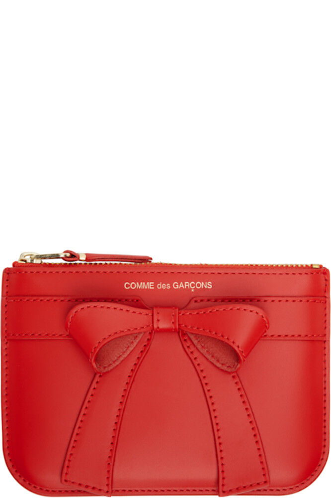 

Красный большой кошелек с бантом COMME des GARÇONS WALLETS