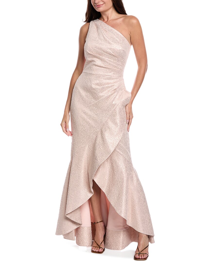 

Терри Джон от Рики Фримен Металлик жаккардовое платье с одним плечом Teri Jon by Rickie Freeman, розовый