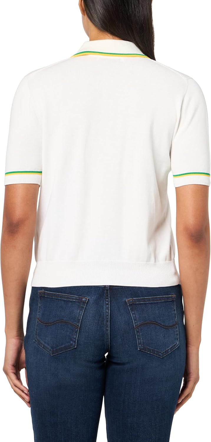 Поло Lacoste 3D Бесшовное, Flour/Pineapple/Green — фото 2