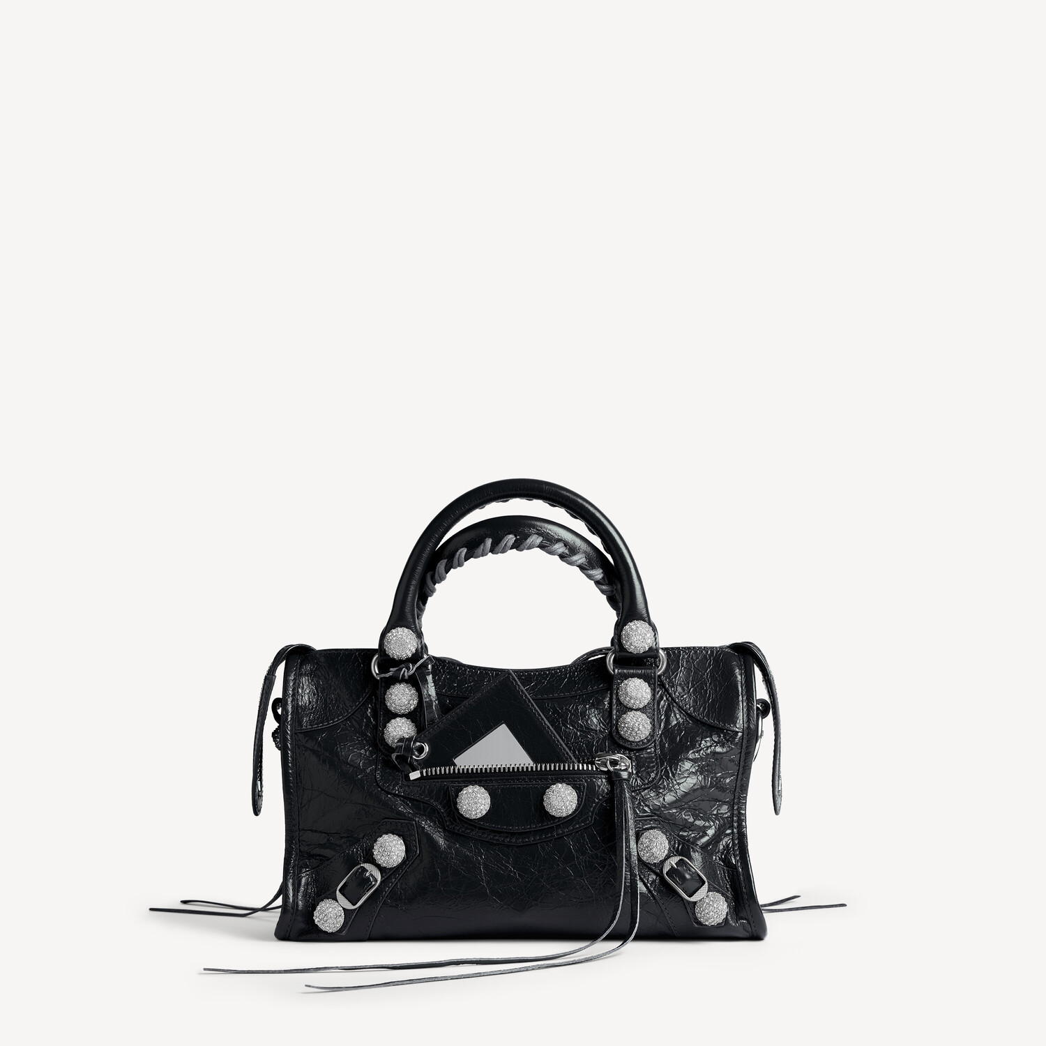 

Женская сумка le city small с крупными заклепками и стразами, черная BALENCIAGA, черный