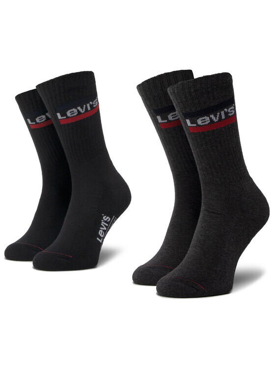 

Комплект из 2 высоких носков унисекс Levi's, черный