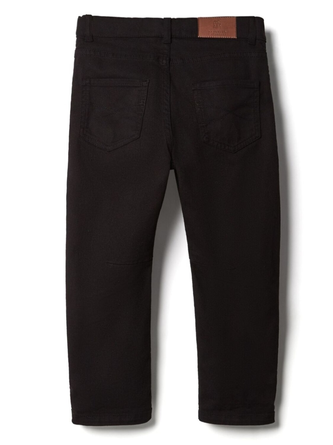 Brunello Cucinelli Kids прямые джинсы с вышитым логотипом, черный — фото 2