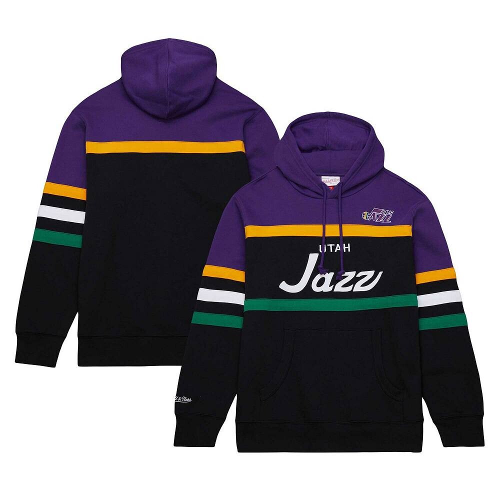 

Мужской пуловер с капюшоном Mitchell & Ness черного/фиолетового цвета Utah Jazz Head Coach, цвет Jaz Black