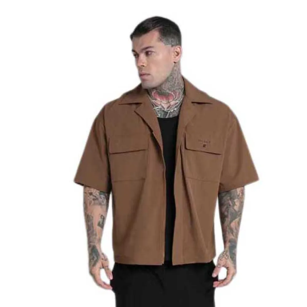 

Рубашка с коротким рукавом Siksilk Utility, коричневый