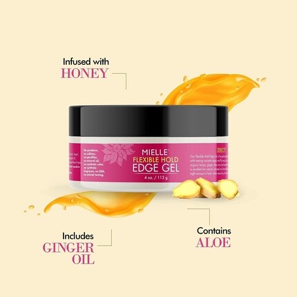 Гель гибкой фиксации с медом и имбирем, 113 мл, Mielle Organics — фото 3
