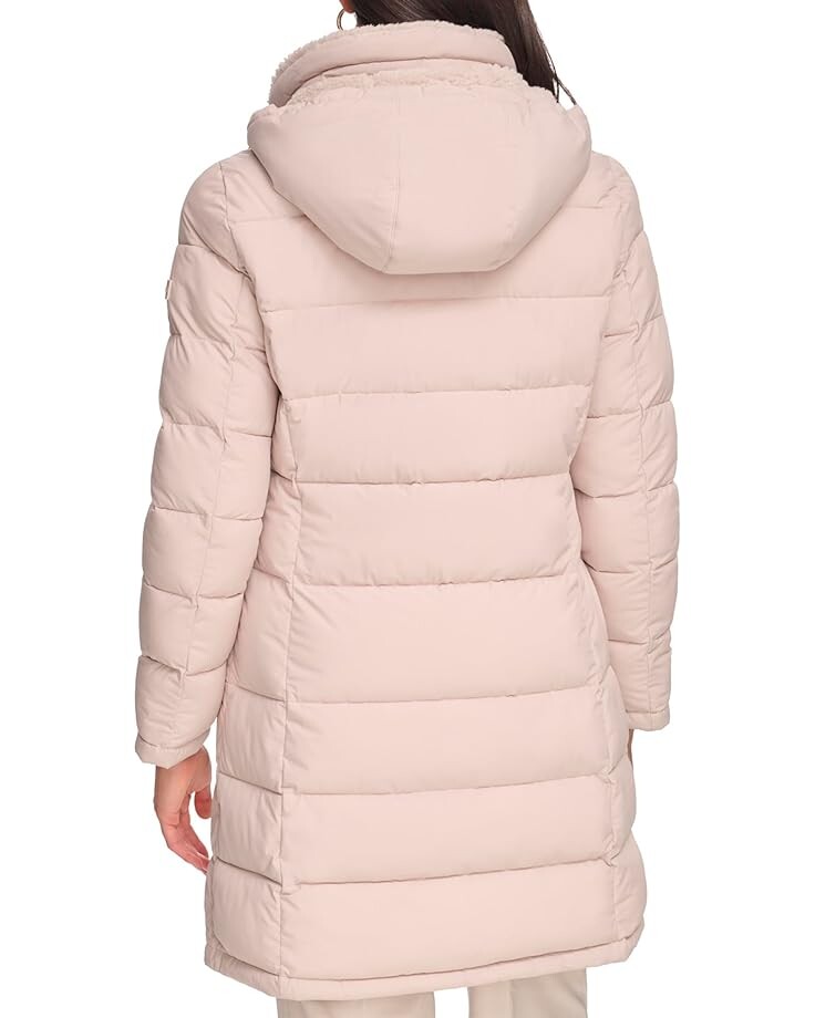 

Пуховик Calvin Klein Faux Sherpa Puffer, цвет Cappuccino