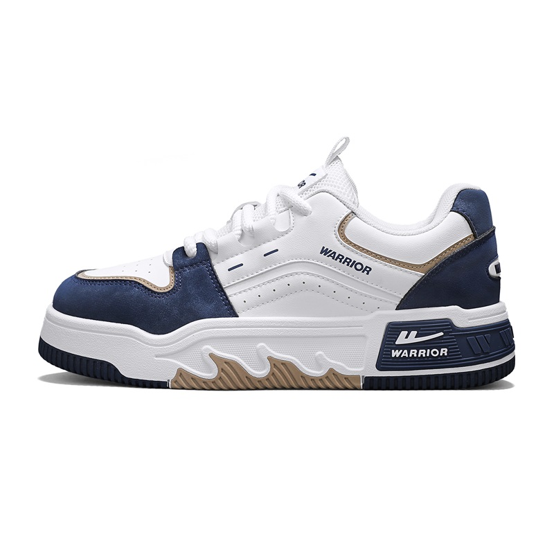 

Низкие кроссовки для скейтбординга мужские WARRIOR, белый/темно-синий