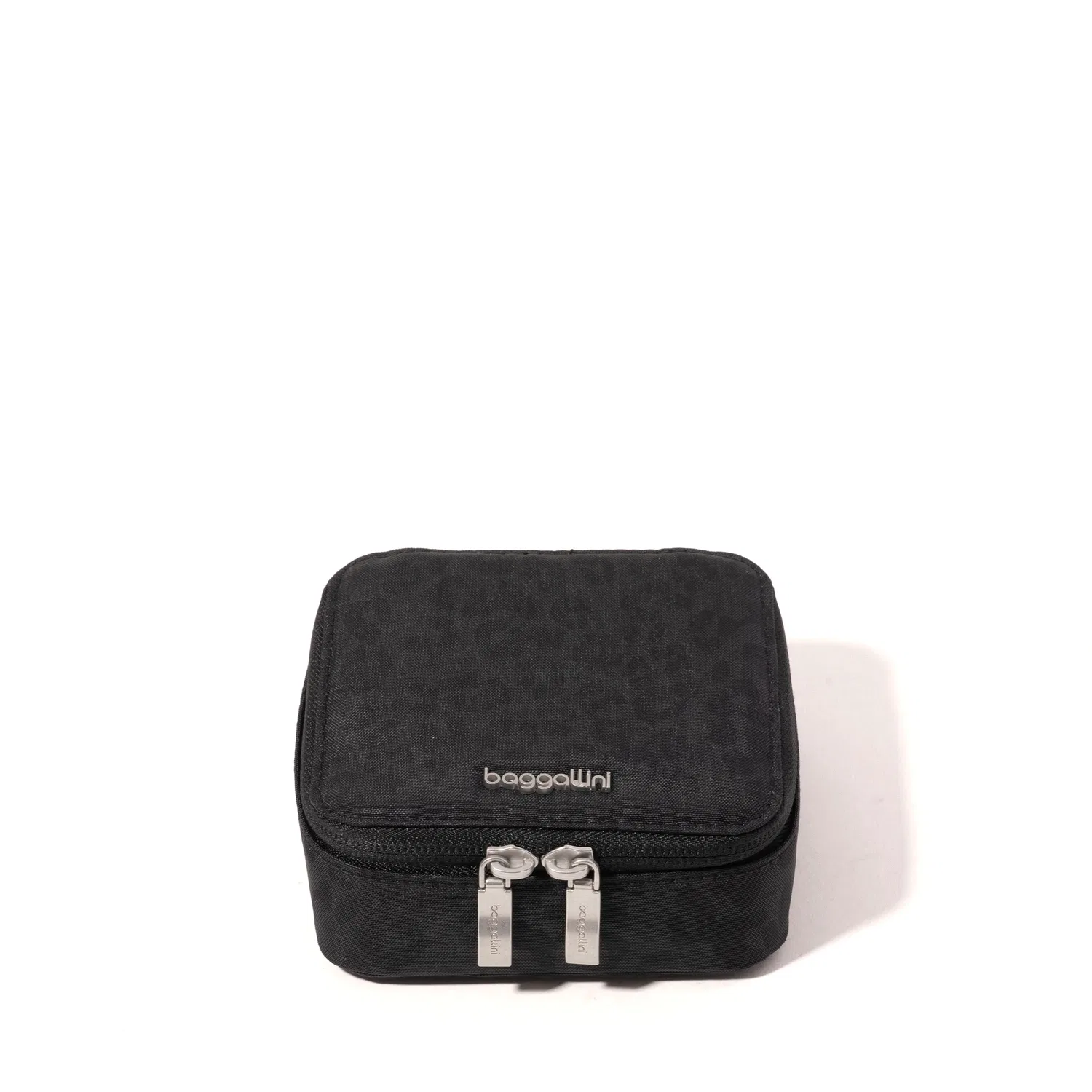 Женский дорожный футляр для украшений baggallini, Black Cheetah Emboss