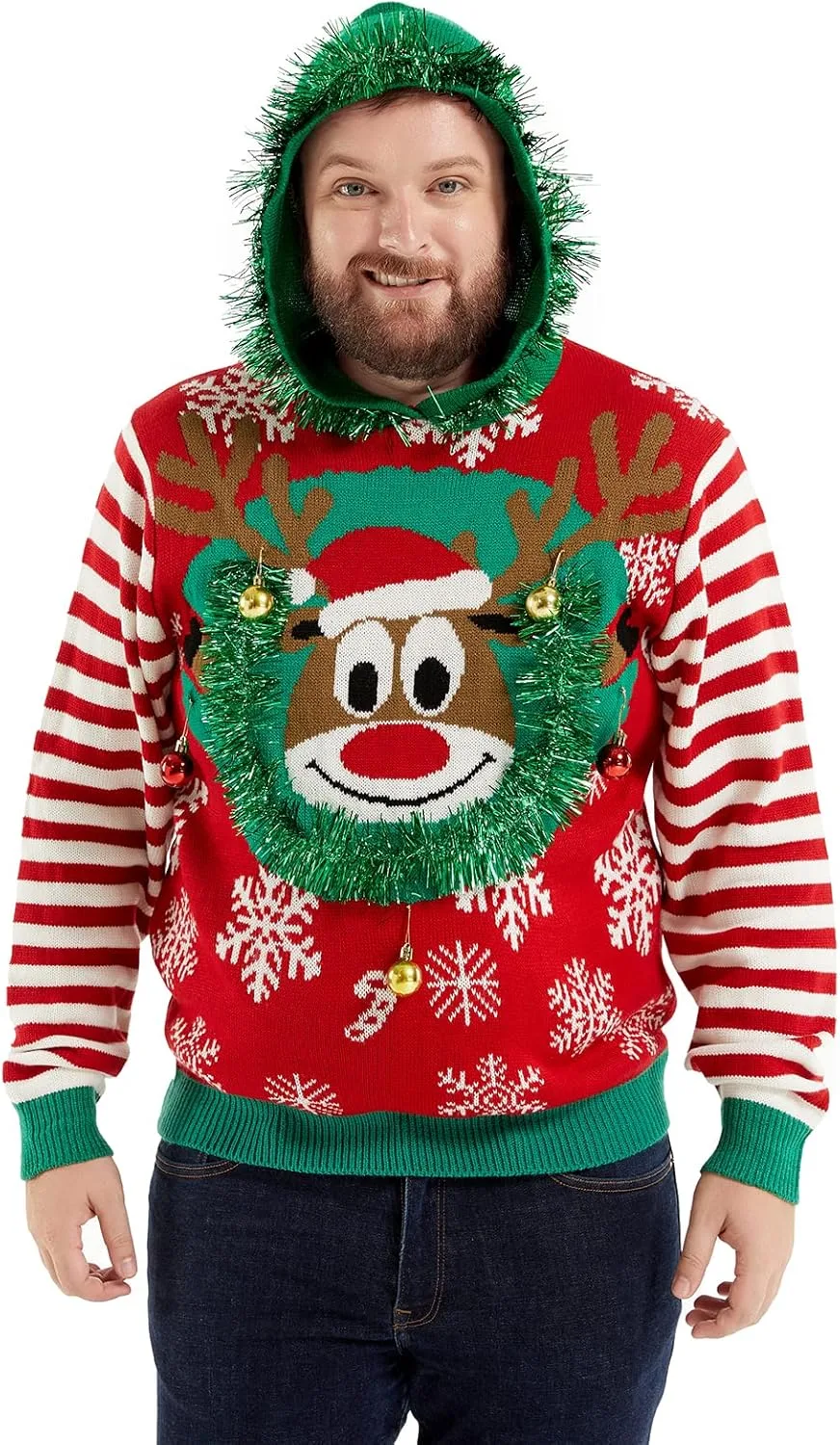 

Мужской свитер Ugly Christmas с Сантой и оленями OFF THE RACK