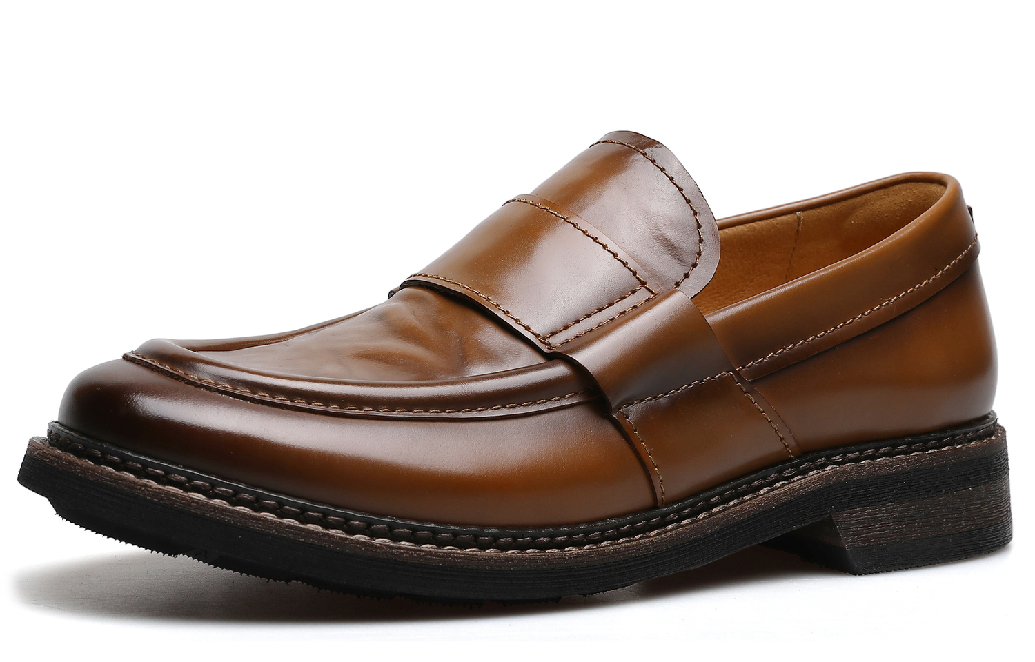 Desai Мужские лоферы черные, коричневые Brown-02, цвет Brown-02 — фото 2