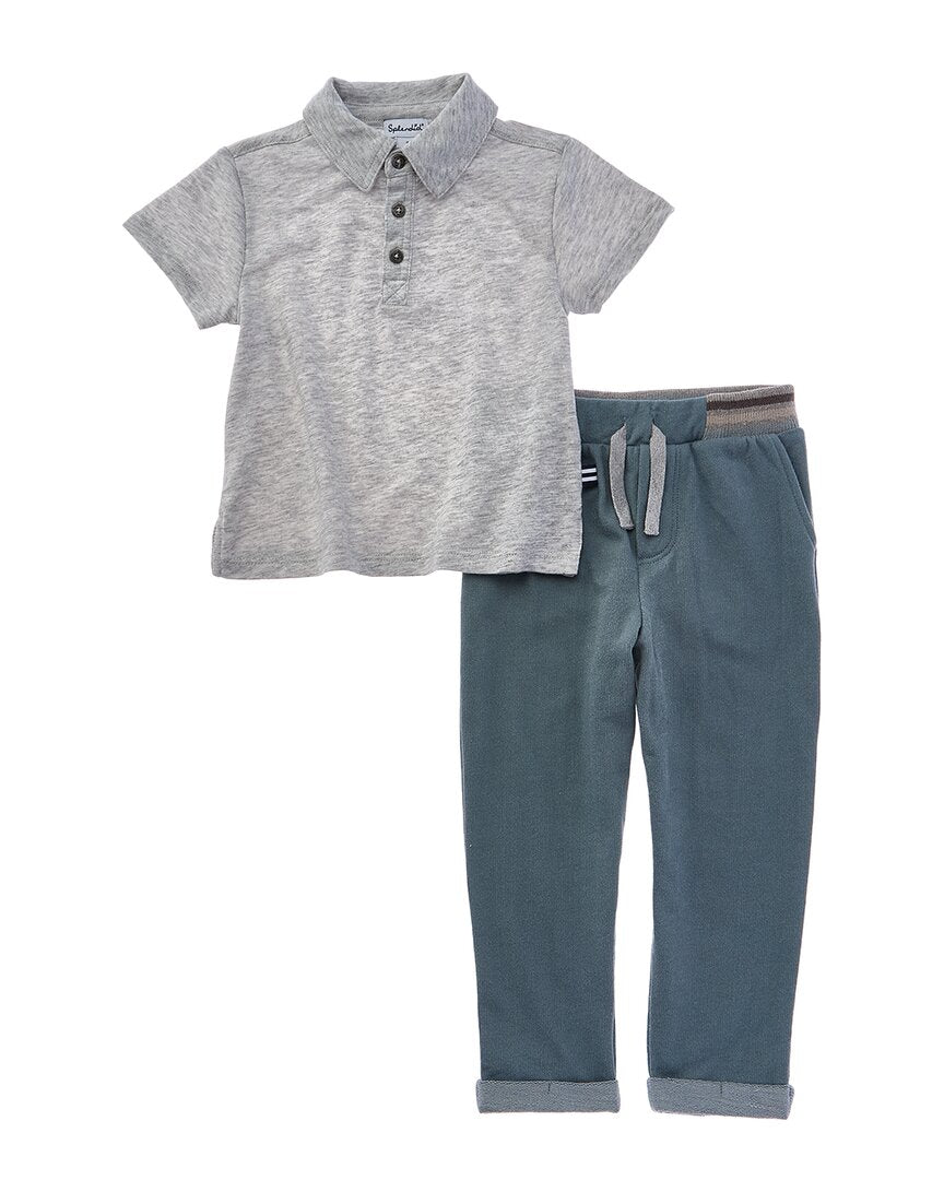 

Великолепный комплект из 2 предметов: поло и брюки Splendid, зеленый