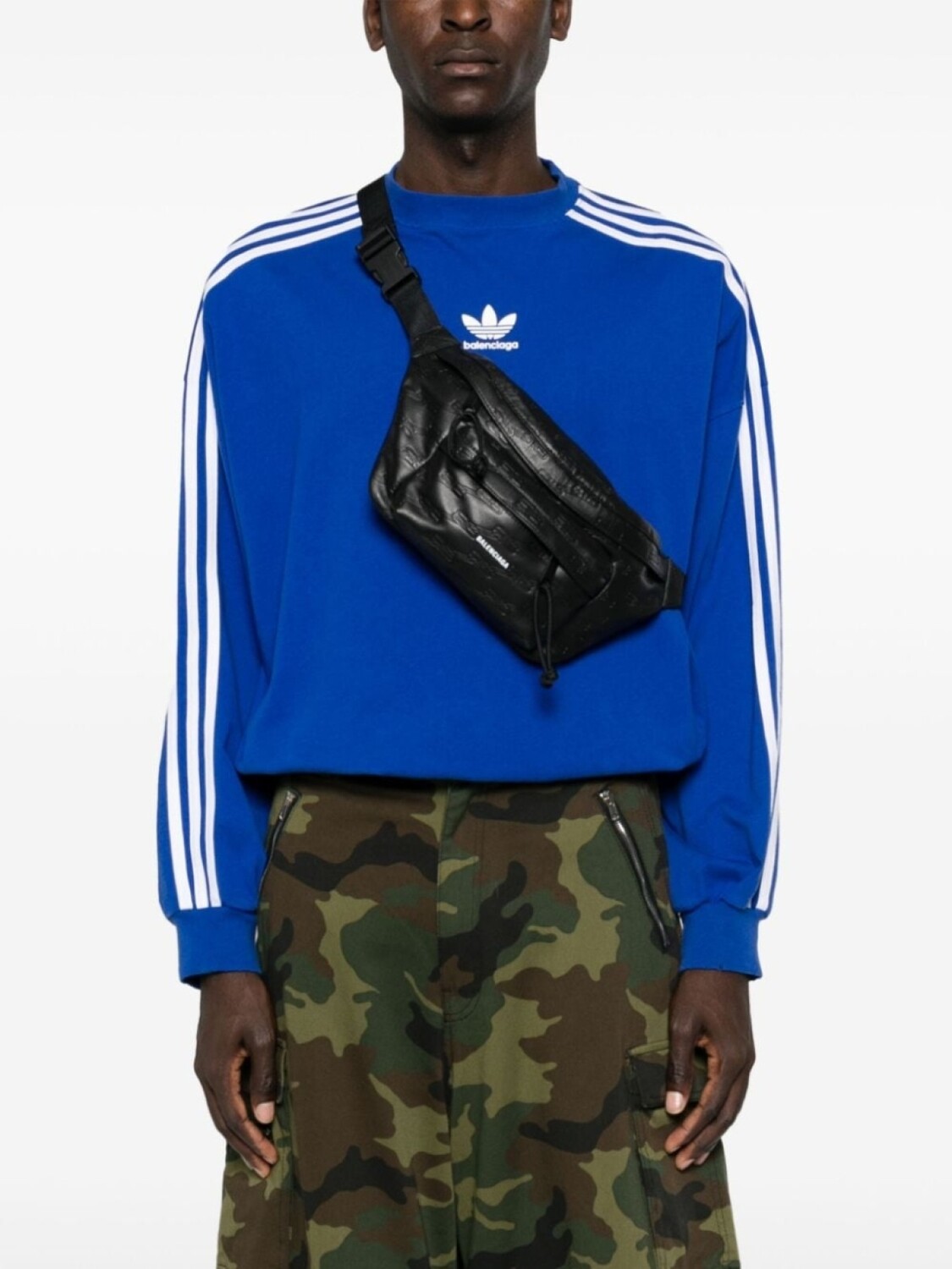 

Balenciaga фирменная кожаная поясная сумка, черный