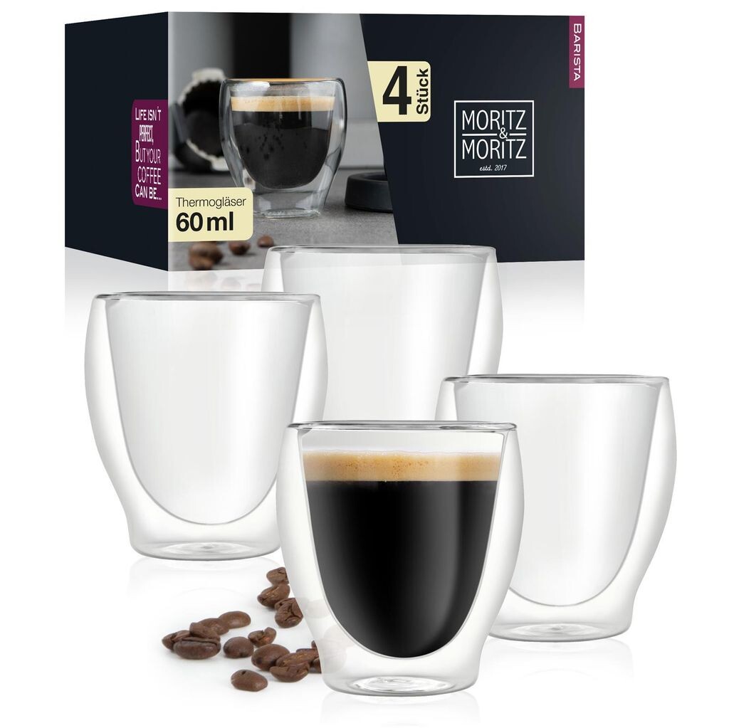

Moritz & Moritz Barista Milano 4 термостакана с двойными стенками по 60 мл iLP