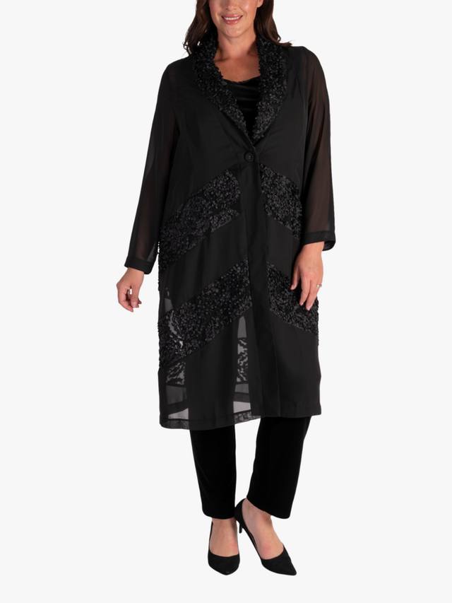 

Шифоновое пальто с одной пуговицей chesca, Black