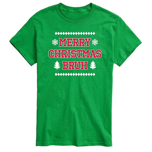 

Футболка с принтом Men's merry christmas bruh Licensed Character, Green