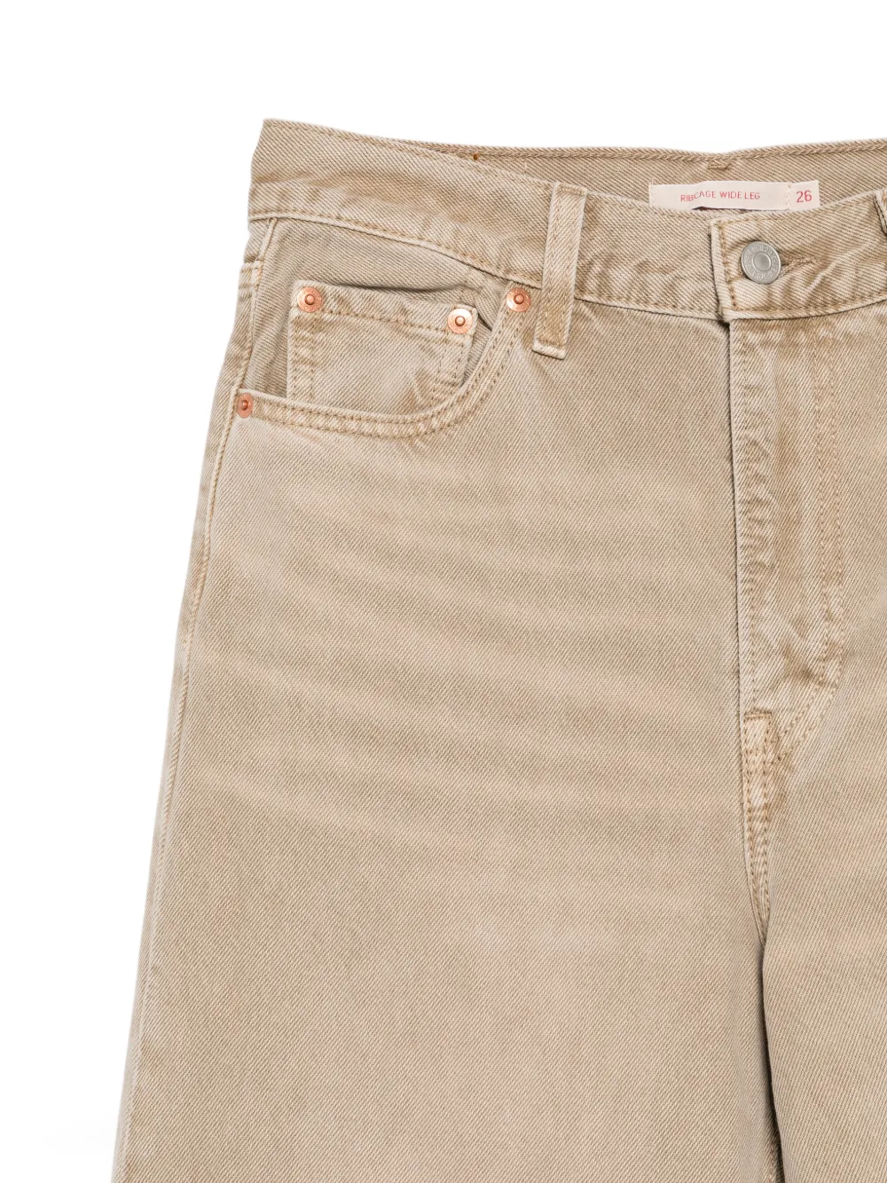 Джинсы с широкой штаниной Ribcage Levi'S, коричневый — фото 3