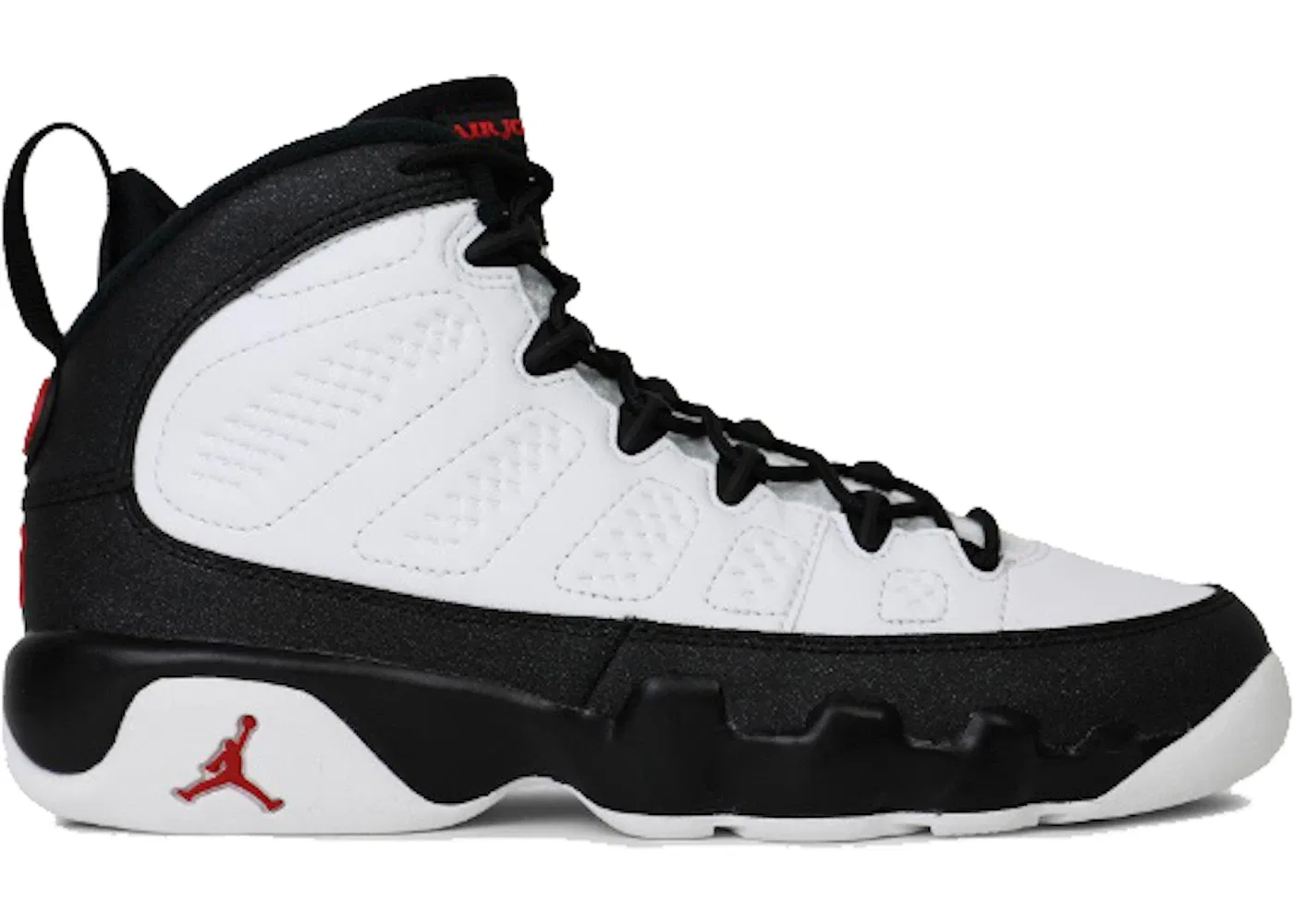 Детские кроссовки Lifestyle с кожаным верхом Jordan 9 Retro, White/Black-True Red