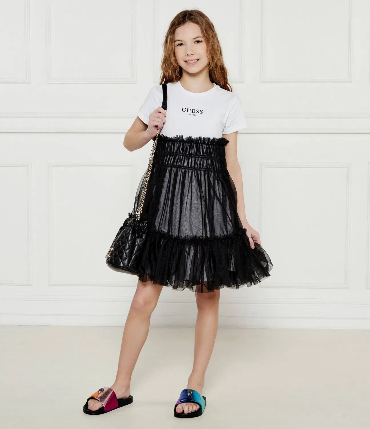 Сандалии-шлепанцы Mini Meena Eagle Kurt Geiger, мультиколор — фото 2