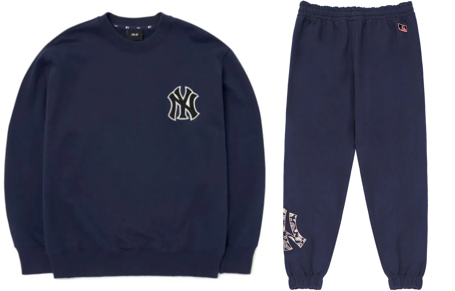Детский комплект свитшотов с принтом New York Yankees MLB, Navy Blue — фото 3