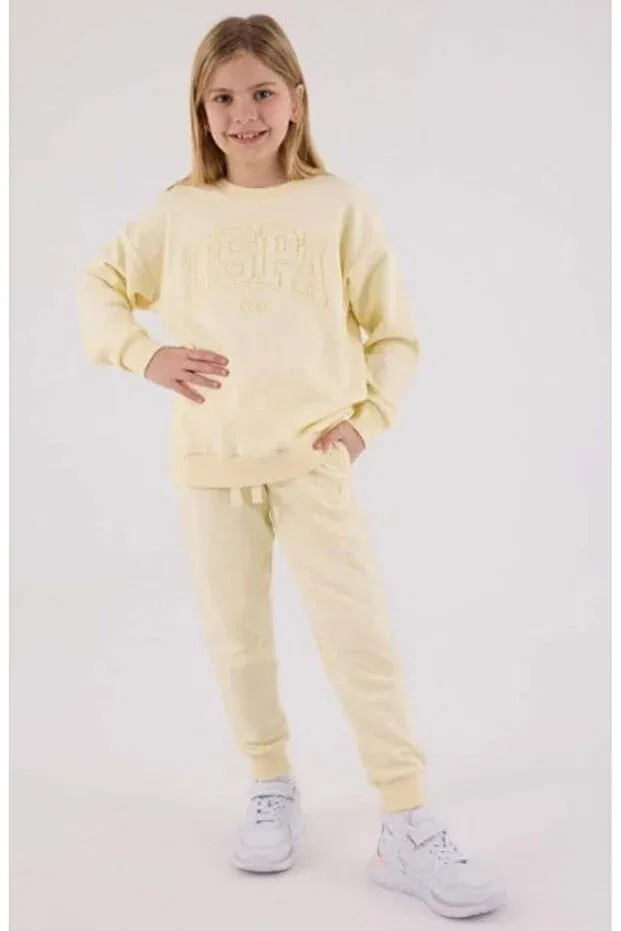 Детский спортивный костюм для девочек хлопковый U.S. Polo Assn., Lemon