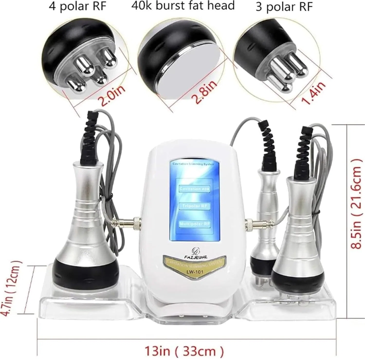 3-в-1 40K Beauty Machine Anti-Wrinkle, Weight Loss, Skin Care, FlowFx, 50W, 13x13x19 см — фото 2