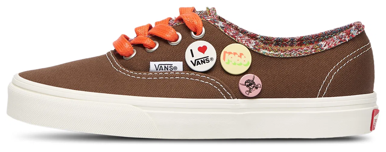 Кроссовки для мальчиков Authentic Vans, коричневый/белый — фото 3