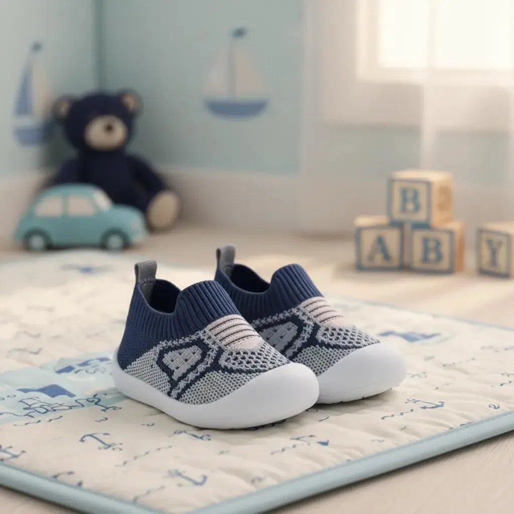 Детские дышащие кроссовки для мальчиков и девочек Wee Little Ones, Blue — фото 3