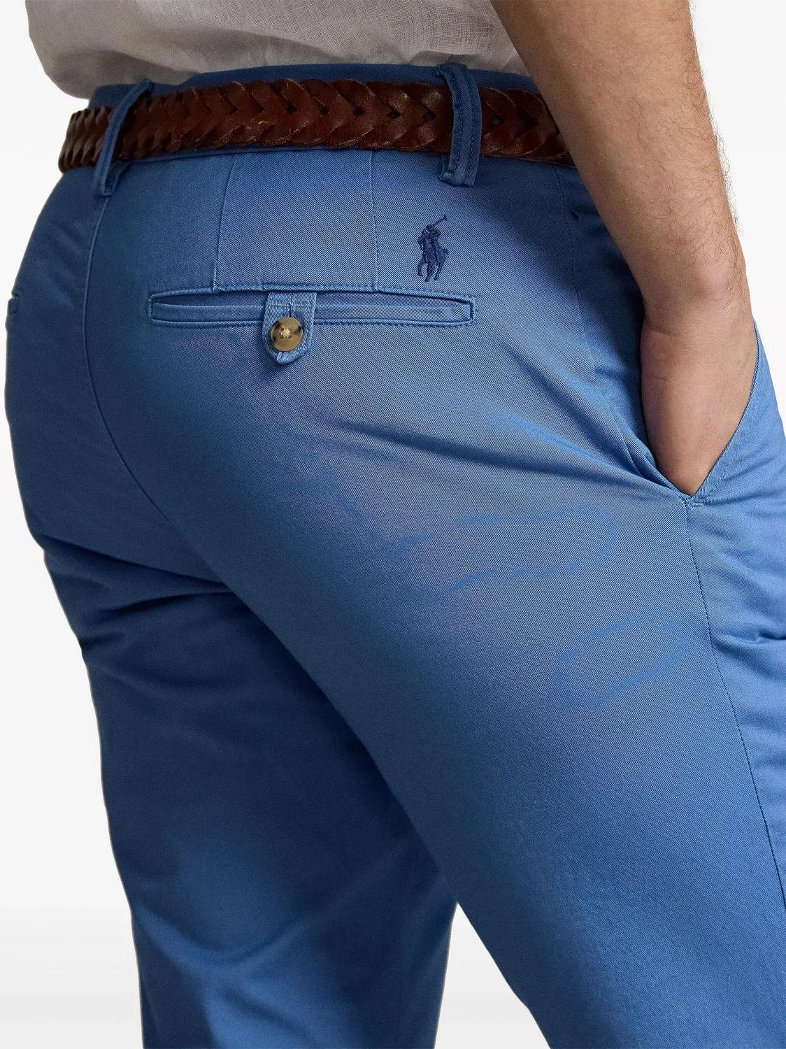 Брюки Bedford из хлопкового твила Polo Ralph Lauren, синий — фото 4