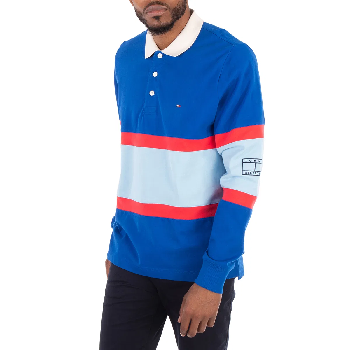 Рубашка поло с цветовой блокировкой Blockstripe Rugby Shirt Tommy Hilfiger, Multi — фото 2