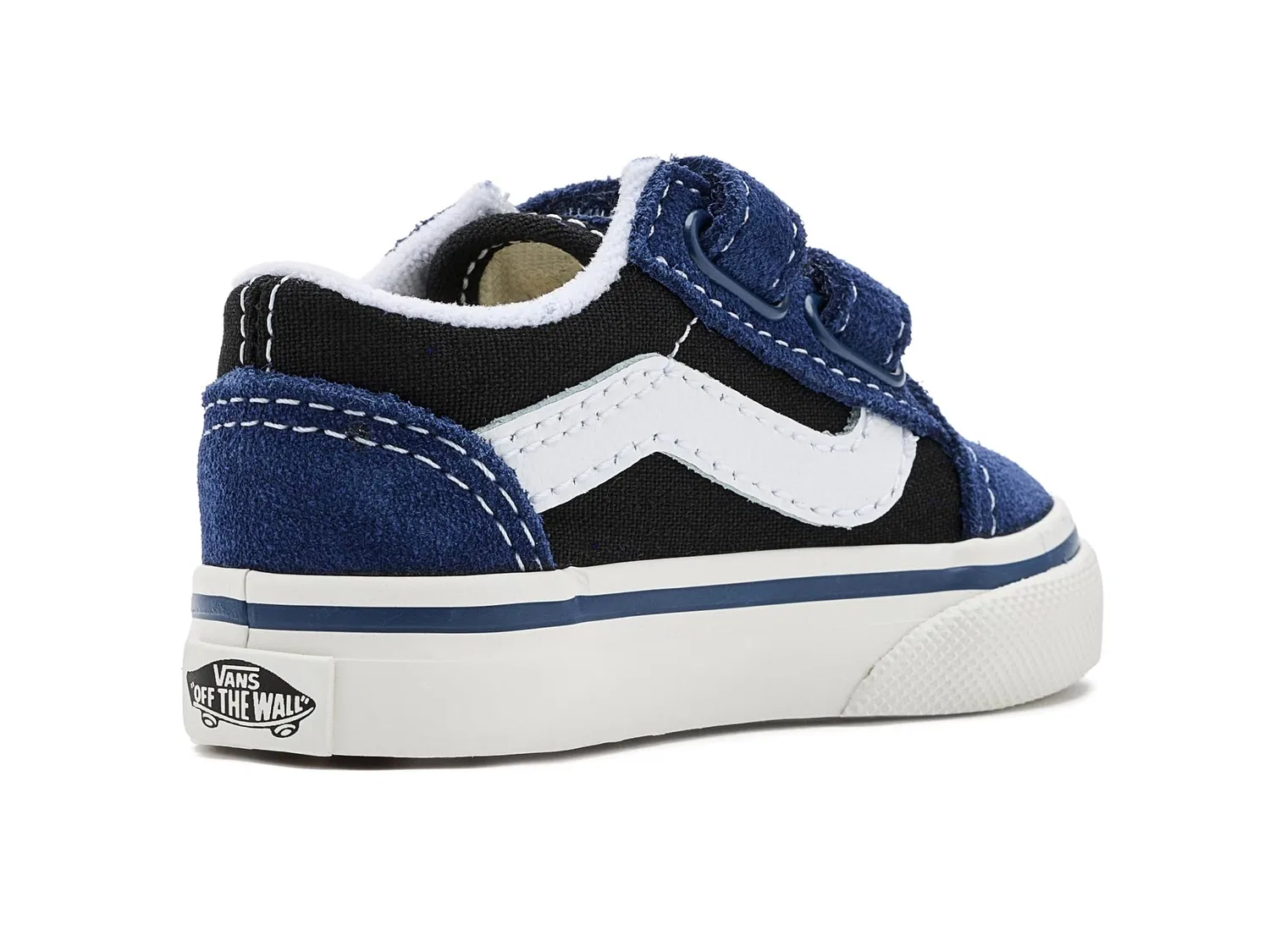 Кроссовки Old Skool V (для младенцев и малышей) Vans Kids, Nineties Navy/Black — фото 4