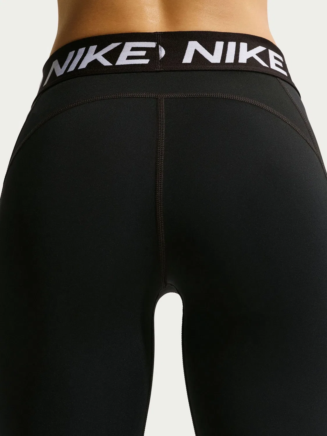 Леггинсы Nike Pro Mid Rise Crop, черный — фото 4
