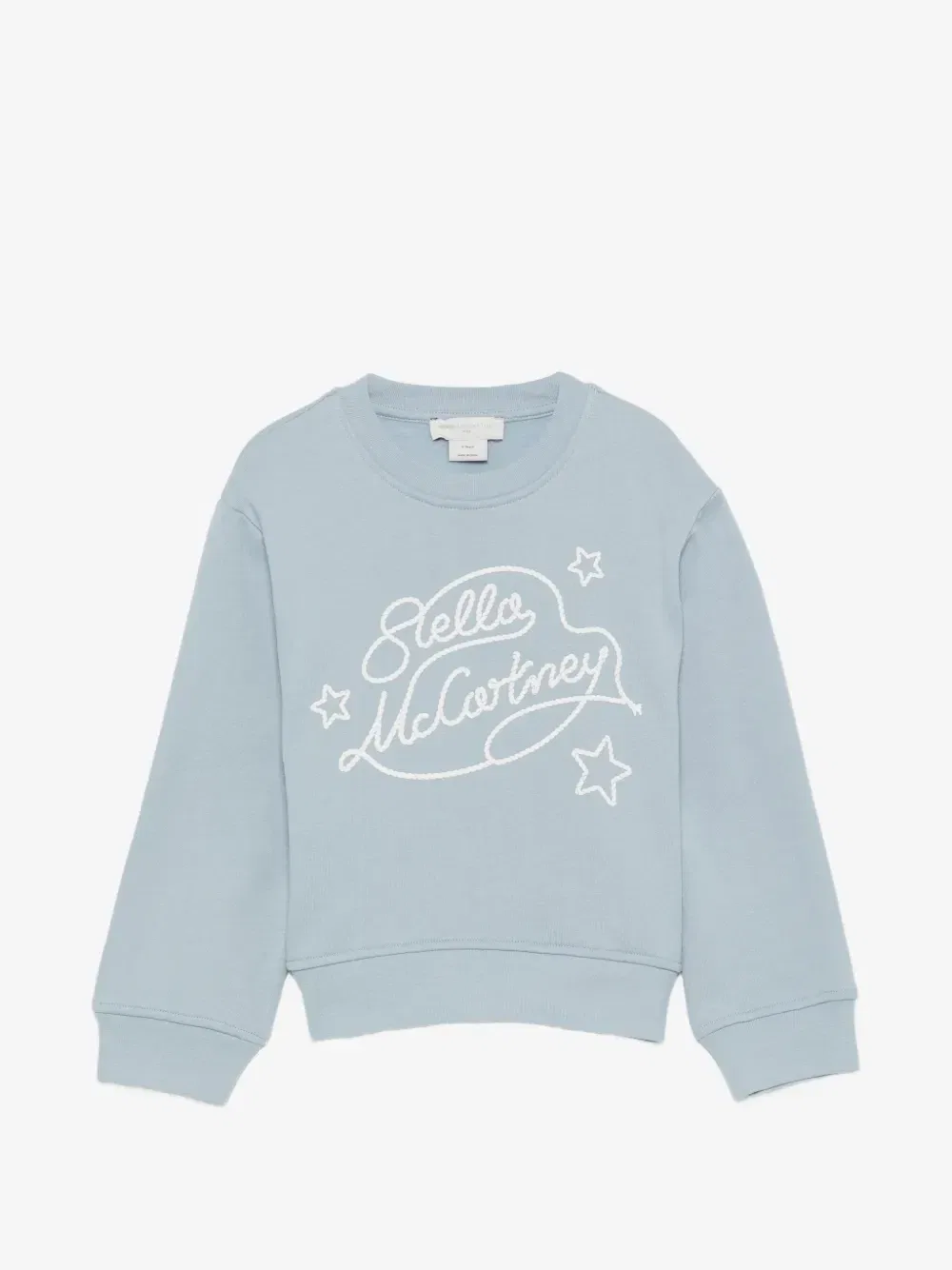 Свитшот с логотипом-вышивкой и звездным принтом Stella McCartney Kids, синий