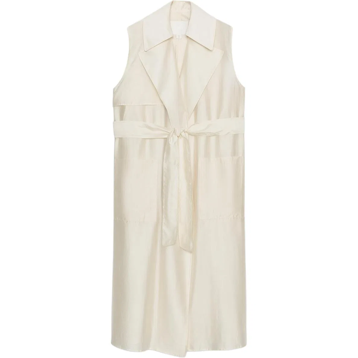 Женский топ-майка без рукавов ZARA, Raw White