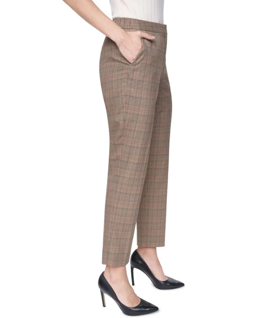 Женские брюки-чинос с принтом Mid-Rise Ankle Tommy Hilfiger, Tobacco Multi — фото 4