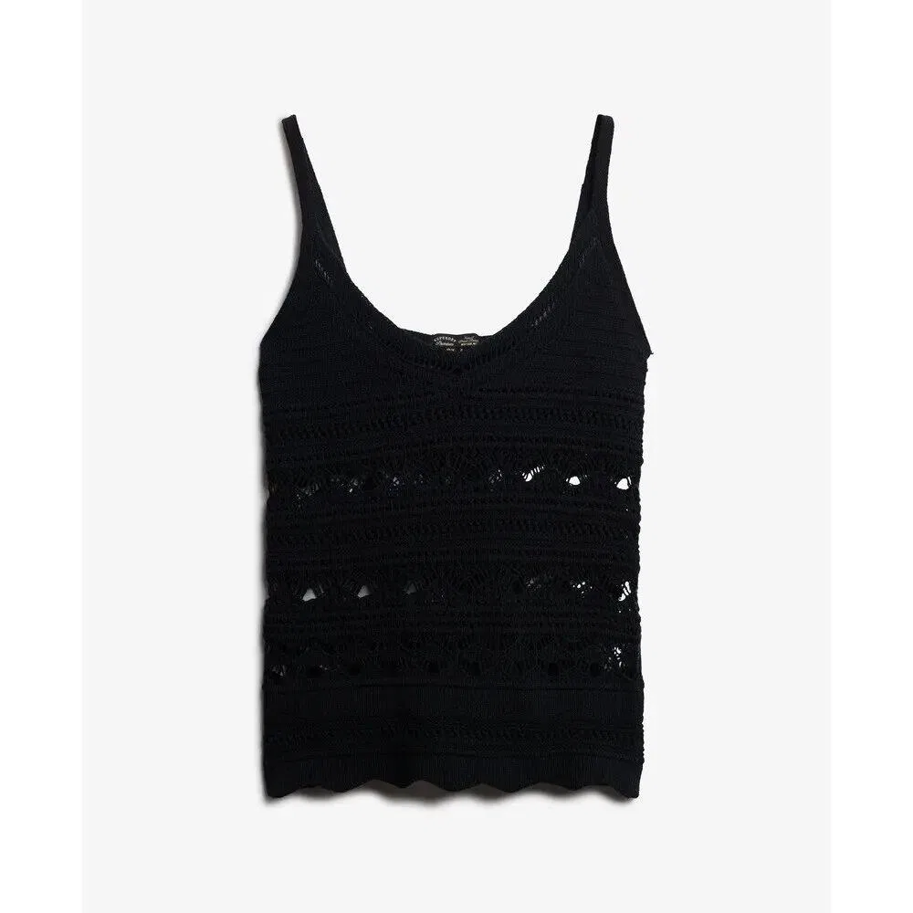 Женский хлопковый топ Caraco Superdry, Schwarz