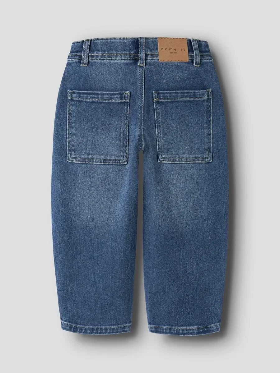 Джинсы NAME IT Barrel Jeans 'NMMBen' из синей джинсовой ткани — фото 2