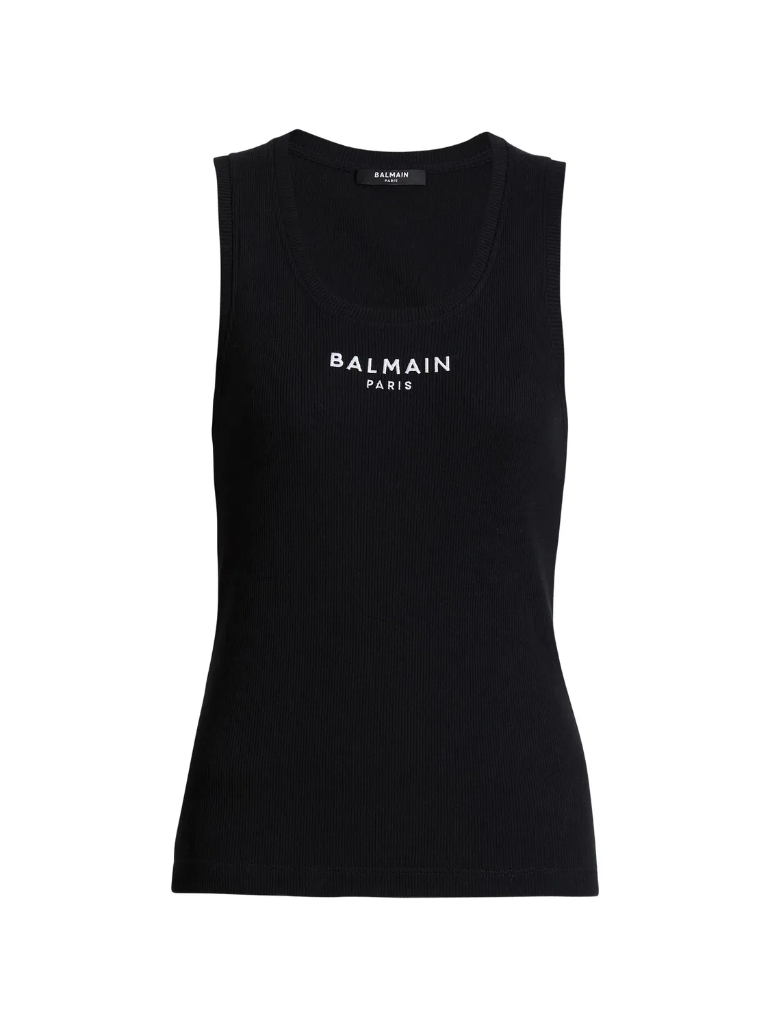 Balmain Трикотажный топ с вышивкой, черный