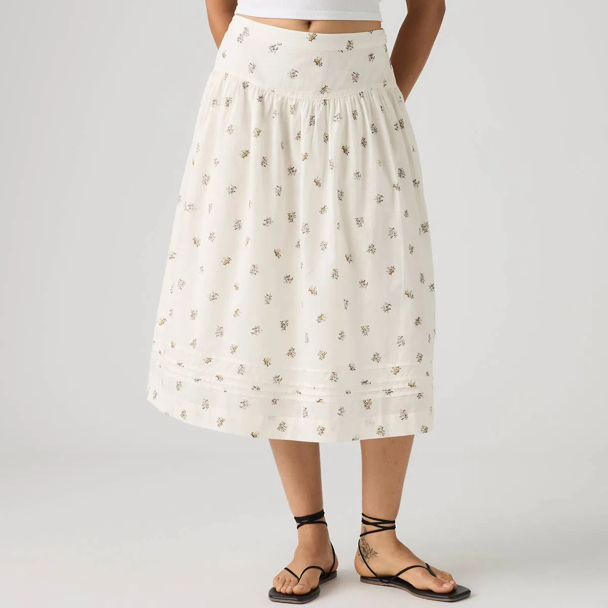 Юбка миди Brionna Levi's, Runa Floral Egret - Multi-Color — фото 3