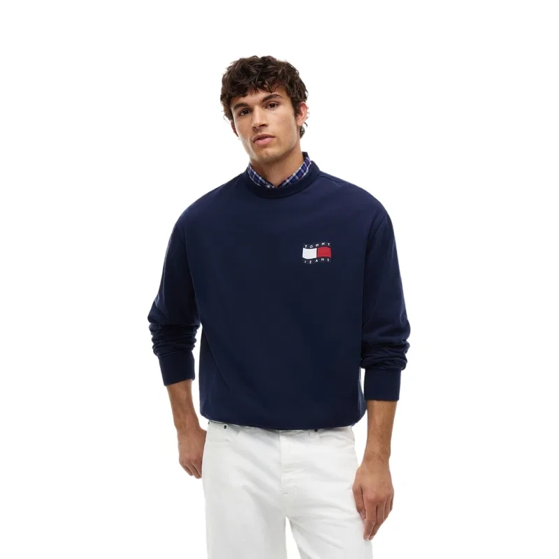 Мужской свитшот с круглым вырезом Navy Blue C1G Tommy Hilfiger