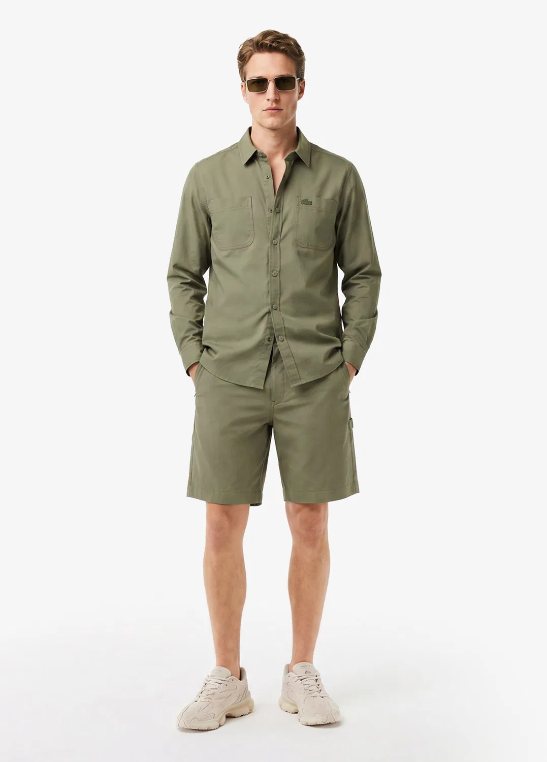 Шорты бермуды Relaxed Fit Lacoste, Haki