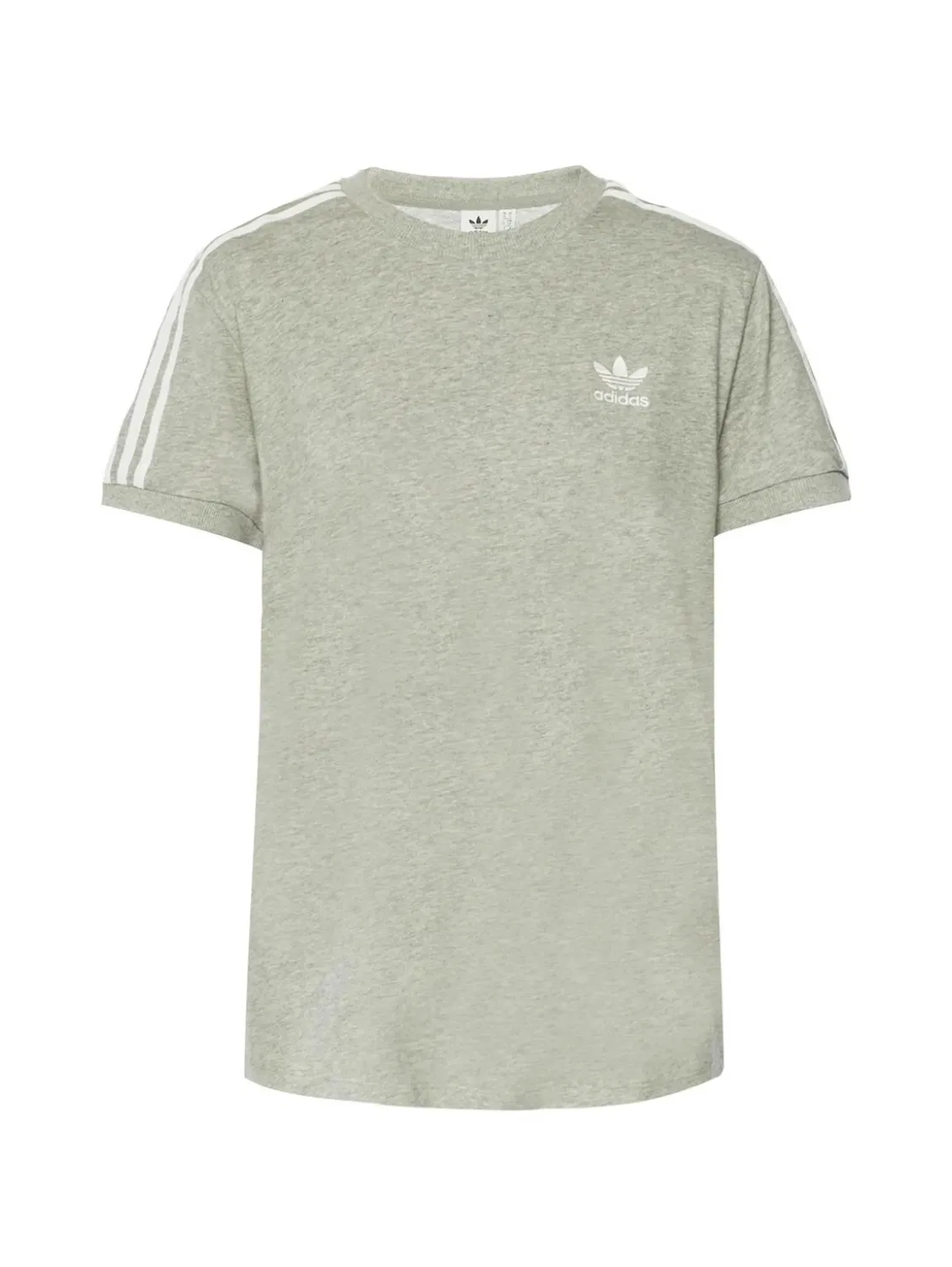Футболка из хлопка с логотипом Adidas, серый