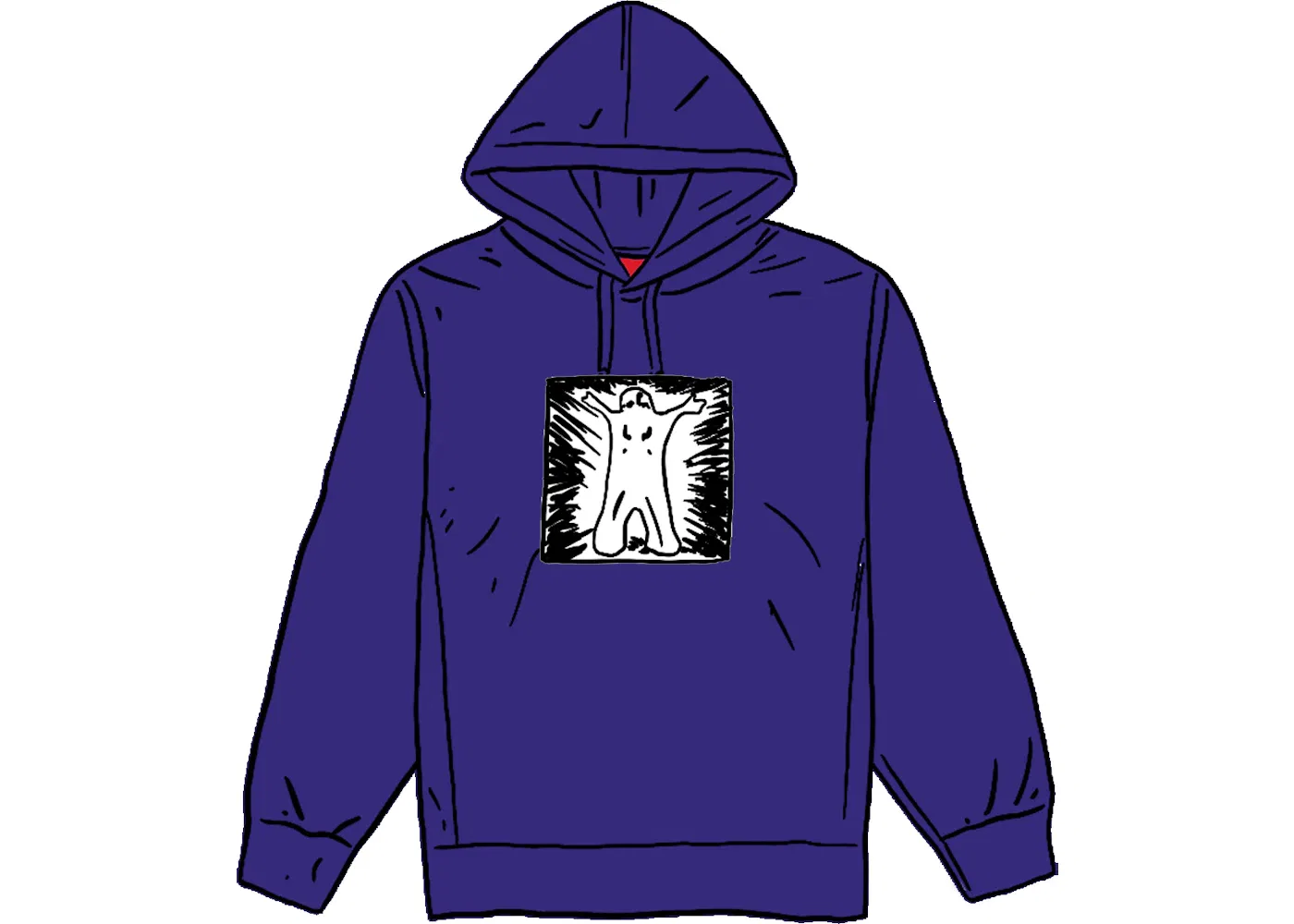 Мужской худи Supreme Hooded Sweatshirt, Dark Royal