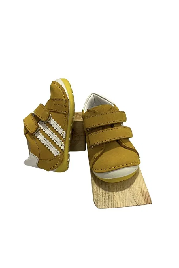 Детские ботинки для мальчиков ортопедические Pappikids, Mustard — фото 4