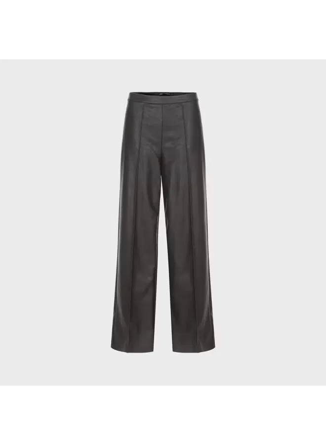 Брюки свободного кроя из экокожи Zara, черный — фото 2