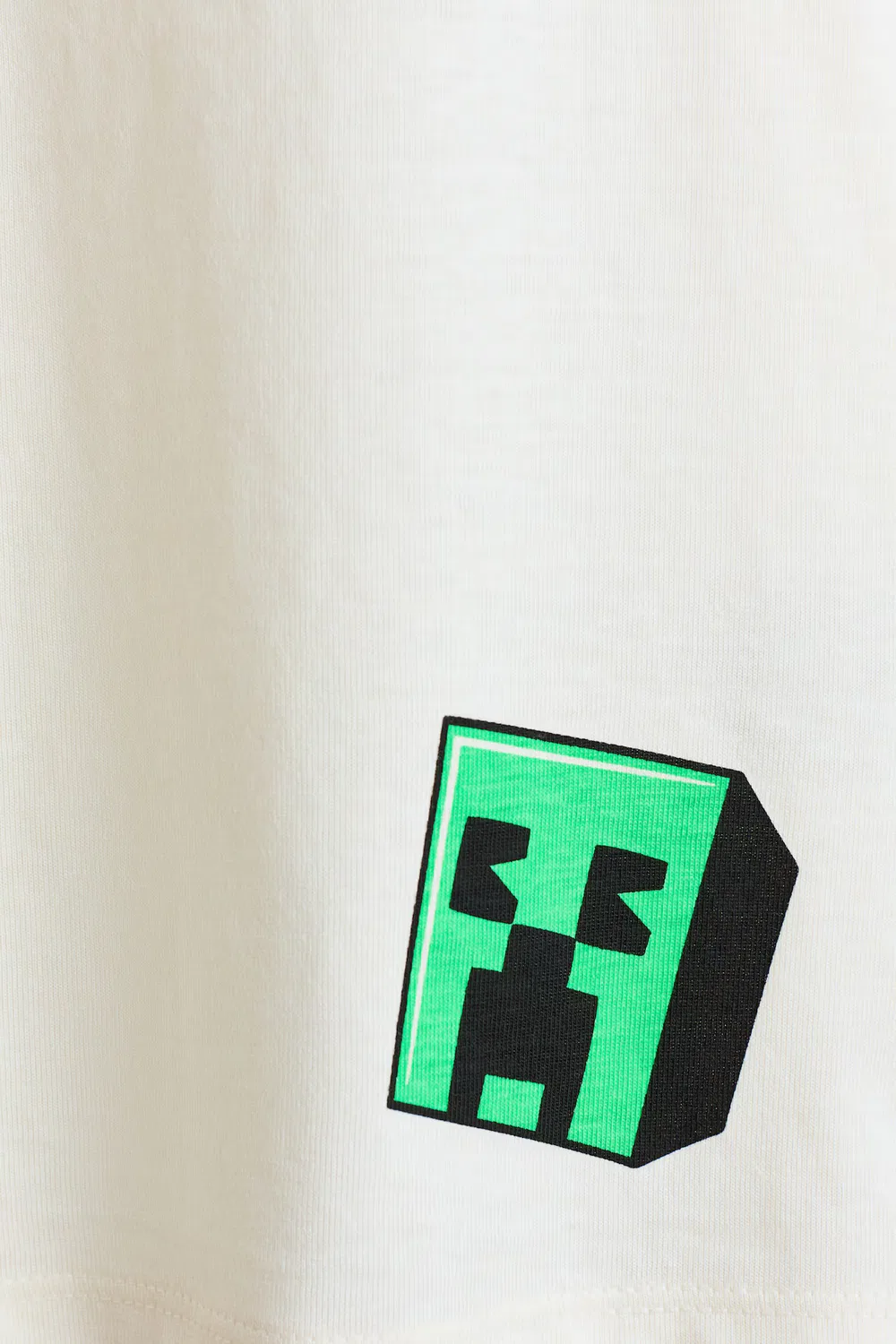 Хлопковая футболка с принтом H&M, Weiß/Minecraft — фото 2